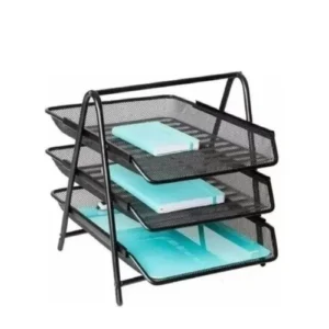 3-Tier Document Shelf Magazine Frame Paper Files Holder Tray