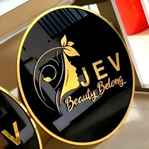 3D Acrylic Gold Signage