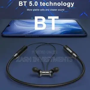 Lenovo HE05 Bluetooth 5.0 Wireless Headset Magnetic, Black